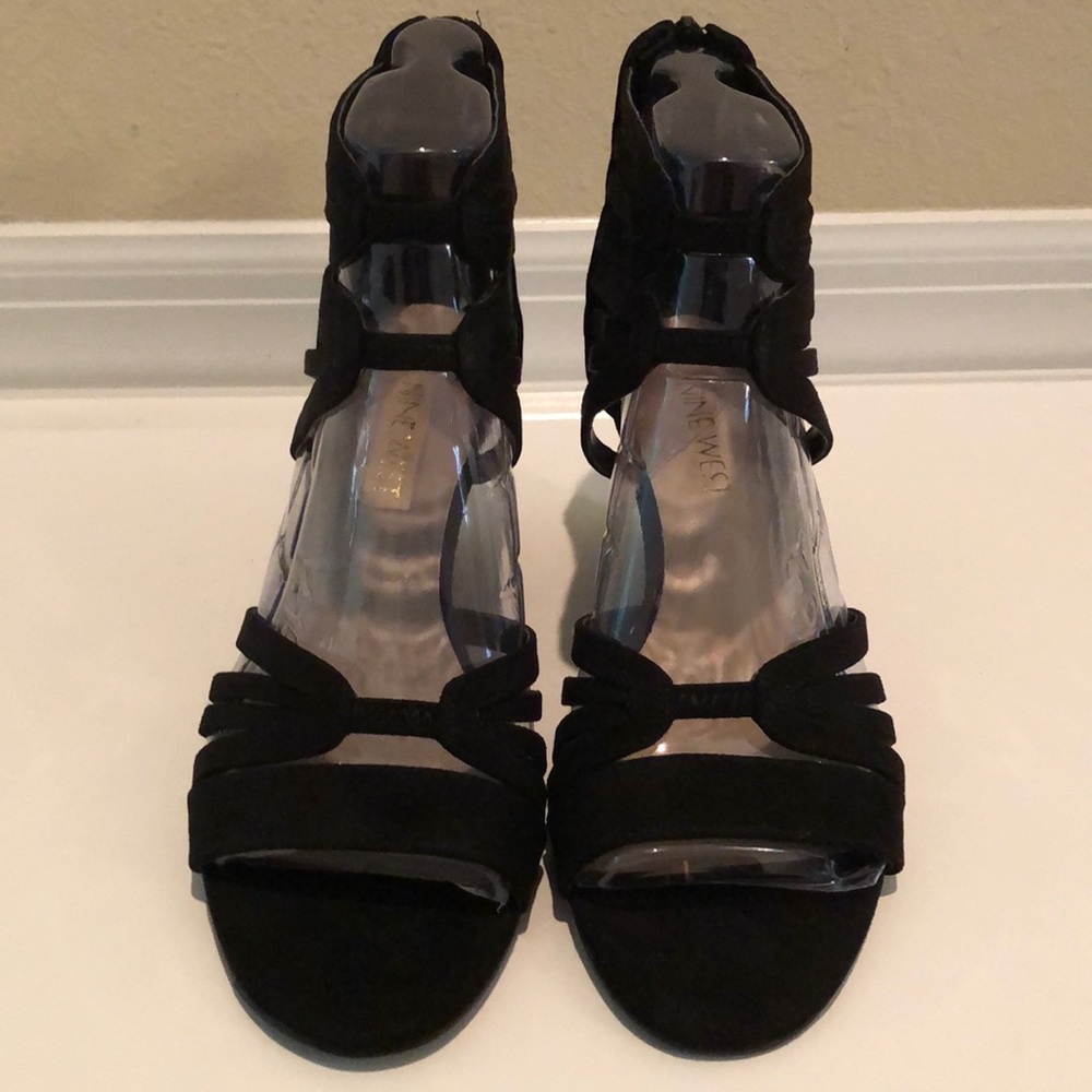 Nine West Black Suede Wedges